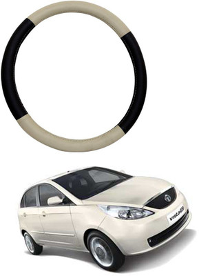 MATIES Steering Cover For Tata Indica Vista(Beige Brown, Leatherite)