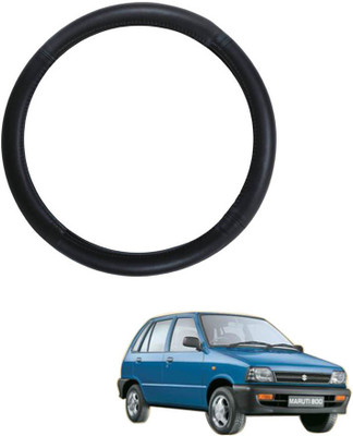 AYW Steering Cover For Maruti 800(Black, Leather)