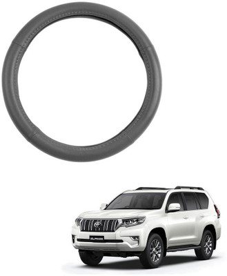 AYW Steering Cover For Toyota Land Cruiser Prado(Grey, Leather)