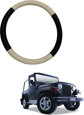 AYW Steering Cover For Mahindra Thar(Beige, Brown, Leather)