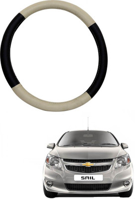 AYW Steering Cover For Hyundai SantaFe(Beige, Black, Leather)