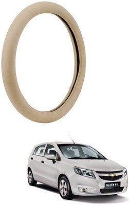 AYW Steering Cover For Chevrolet Sail(Beige, Leather)