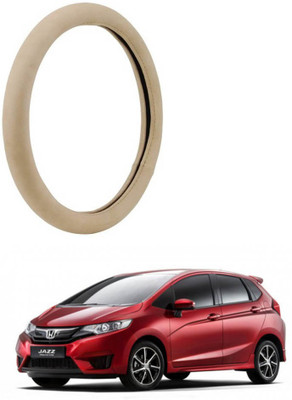 MATIES Steering Cover For Honda Jazz(Beige, Leatherite)