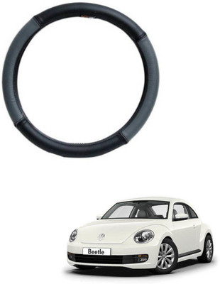 AYW Steering Cover For Volkswagen Beetle(Grey, Black, Leather)