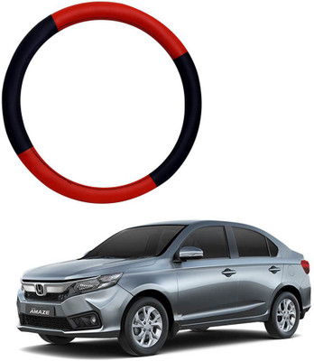 AYW Steering Cover For Honda Amaze(Red, Black, Leather)