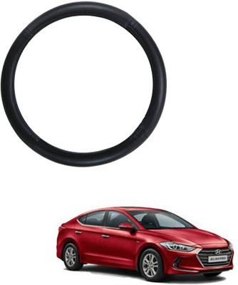 AYW Steering Cover For Hyundai Elantra(Black, Leather)