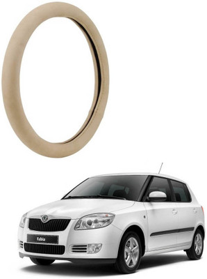 AYW Steering Cover For Skoda Fabia(Beige, Leather)
