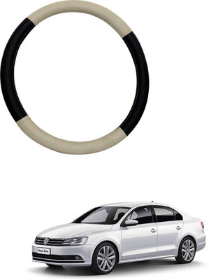 AYW Steering Cover For Maruti Kizashi(Beige, Black, Leather)