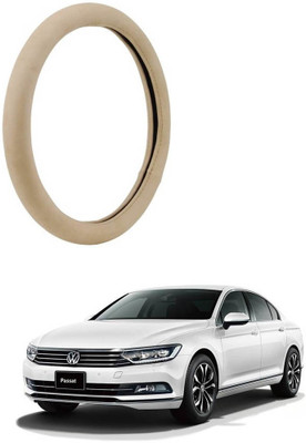 AYW Steering Cover For Volkswagen Passat(Beige, Leather)