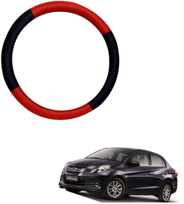 AYW Steering Cover For Honda Amaze(Red, Black, Leather)