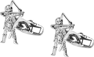 Shining Jewel Brass Cufflink(Silver)