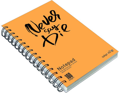 Askprints Never Say Die A5 Diary Unruled 160 Pages(Orange)