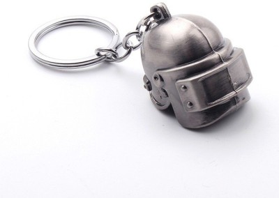 De-Ultimate Pubg Players Unknown Battle Grounds Premium Metal Level 3 Helmet SIlver Key Chain