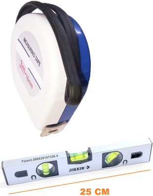 Inditrust Dream Measuring 3-Mtr Tape + Spirit level combo (Pack of 2) Measurement Tape(3 Imperial)