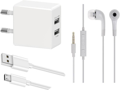 OTD Wall Charger Accessory Combo for Tecno Spark Power 2 Air, Titan T54, TP-LINK Neffos C5, TYMES Y5DT(White)