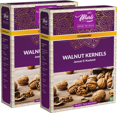 SHREE MURLI Walnut Kernels without shell Standard 500 gm (Pack of 250 grams x 2) Walnuts(2 x 250 g)