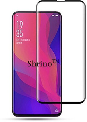 SHRINO Edge To Edge Tempered Glass for Shrino Oppo Find X 3D Tempered Glass HD Clear Edge to Edge Screen Protector Gorilla Glass for Oppo Find x - Black(Pack of 1)