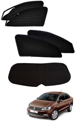 AuTO ADDiCT Side Window, Rear Window Sun Shade For Volkswagen Vento(Black)