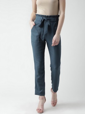 KASSUALLY Regular Fit Women Blue Trousers