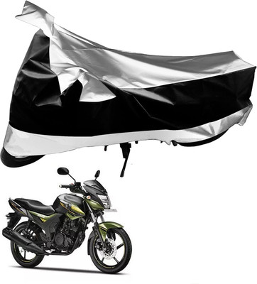 SHOOLIN Waterproof Two Wheeler Cover for Yamaha(Saluto, Black, Silver)