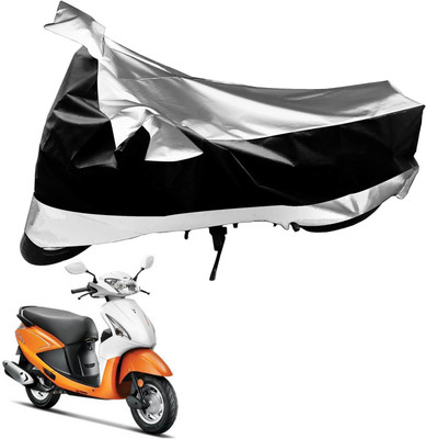 SHOOLIN Waterproof Two Wheeler Cover for Hero(Passion Xpro, Black, Silver)