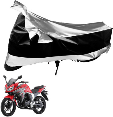 SHOOLIN Waterproof Two Wheeler Cover for Yamaha(Crux, Black, Silver)