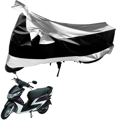 SHOOLIN Waterproof Two Wheeler Cover for Yamaha(Ray Z, Black, Silver)