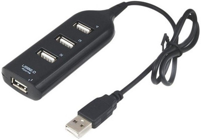 HexaGear Premium quality 4 Port High Speed 2.0 USB Hub, Plug and Play USB Hub for PC/Laptop (Black) Premium quality 4 Port High Speed USB Hub USB Hub(Black)