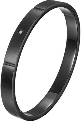 Moneekar Jewels Stainless Steel Cubic Zirconia Kada