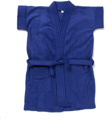 Sand Dune Dark Blue Free Size Bath Robe(1 Bathrobe, For: Baby Girls, Dark Blue)