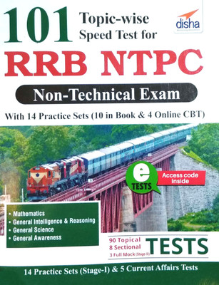 101 Topic-Wise Speed Tests for Rrb Ntpc Non Technical Exam with 14 Practice Sets (10 in Book & 4 Online CBT)(English, Paperback, unknown)