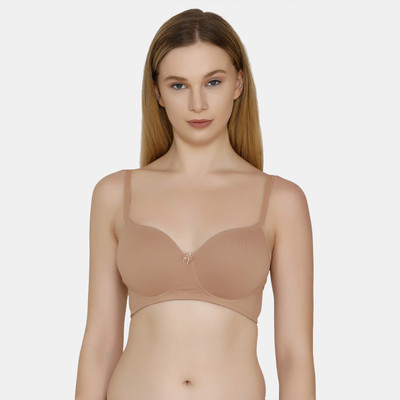 ZIVAME Women Full Coverage Lightly Padded Bra(Beige)