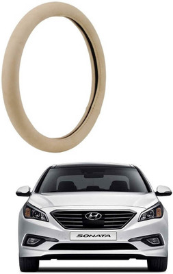 AYW Steering Cover For Hyundai Sonata(Beige, Leather)