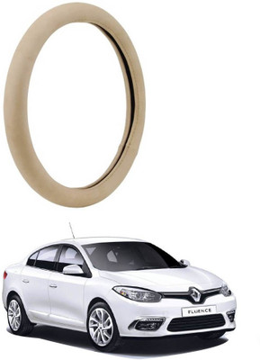 MATIES Steering Cover For Renault Fluence(Beige, Leatherite)