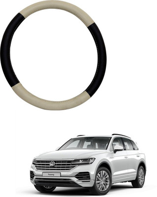 AYW Steering Cover For Volkswagen Touareg(Beige, Brown, Leather)