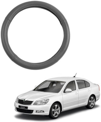 MATIES Steering Cover For Skoda Laura(Grey, Leatherite)