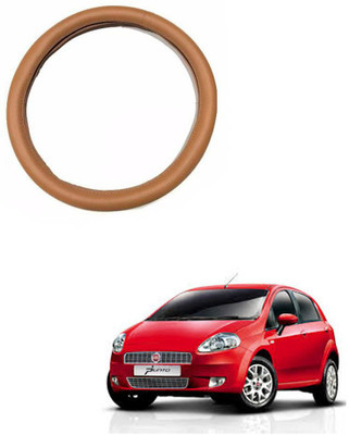MATIES Steering Cover For Fiat Grand Punto(Tan, Leatherite)