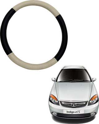 MATIES Steering Cover For Tata Indigo(Beige Brown, Leatherite)