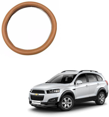 MATIES Steering Cover For Hyundai Captiva(Tan, Leatherite)