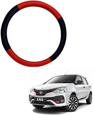 AYW Steering Cover For Toyota Etios Liva(Red, Black, Leather)