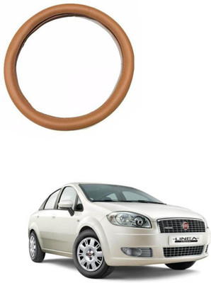MATIES Steering Cover For Fiat Linea Classic(Tan, Leatherite)