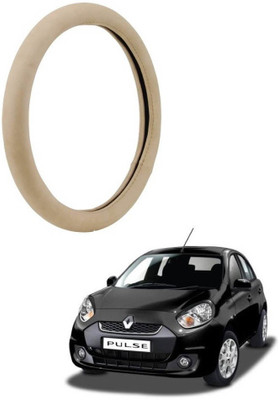 MATIES Steering Cover For Renault Pulse(Beige, Leatherite)