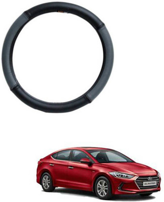 AYW Steering Cover For Hyundai Elantra(Grey, Black, Leather)