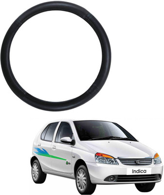 MATIES Steering Cover For Tata Indica(Black, Leatherite)