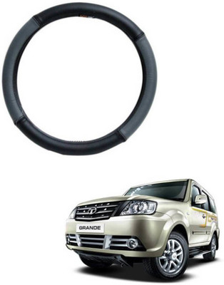AYW Steering Cover For Tata Sumo Grande(Grey, Black, Leather)