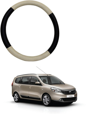 MATIES Steering Cover For Renault Lodgy(Beige Brown, Leatherite)