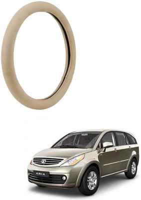 AYW Steering Cover For Tata Aria(Beige, Leather)