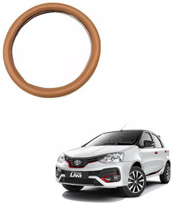 MATIES Steering Cover For Toyota Etios Liva(Tan, Leatherite)