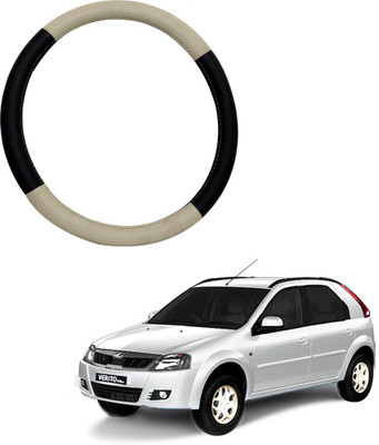 AYW Steering Cover For Volkswagen Verito Vibe(Beige, Brown, Leather)