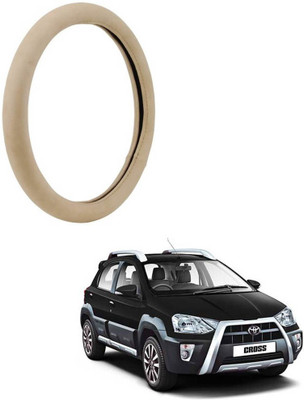 MATIES Steering Cover For Toyota Etios Cross(Beige, Leatherite)